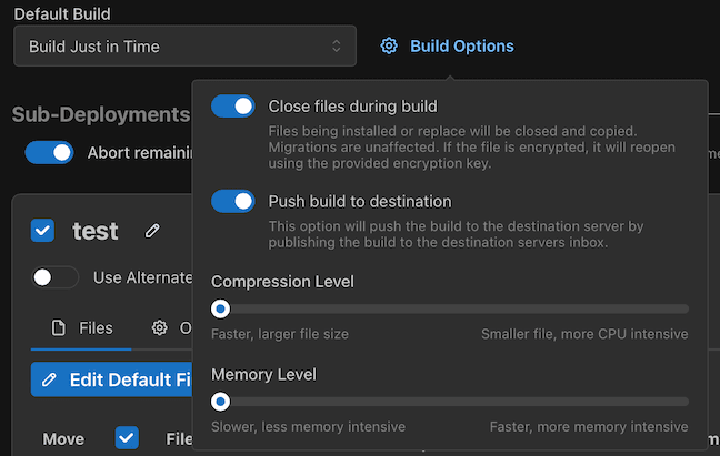 Build Options