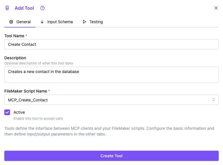 New Tool Form