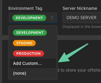 Custom Environment Tag