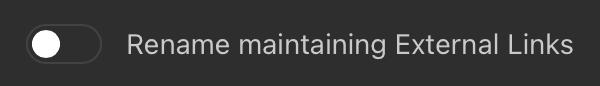 Rename Files maintaining External Links