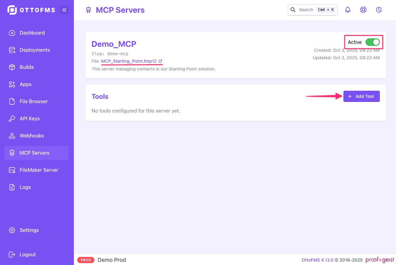 Add Tool Button